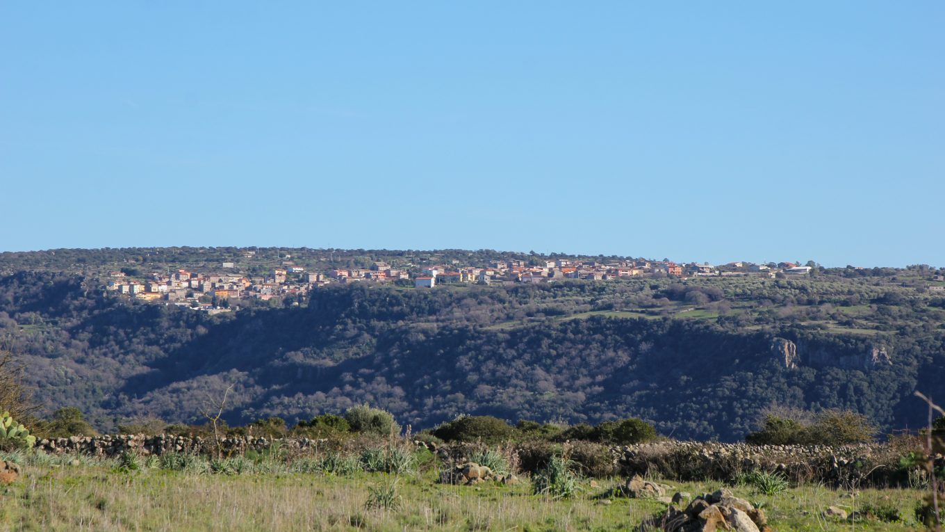 Panorama di Ardauli nella Sardegna interna