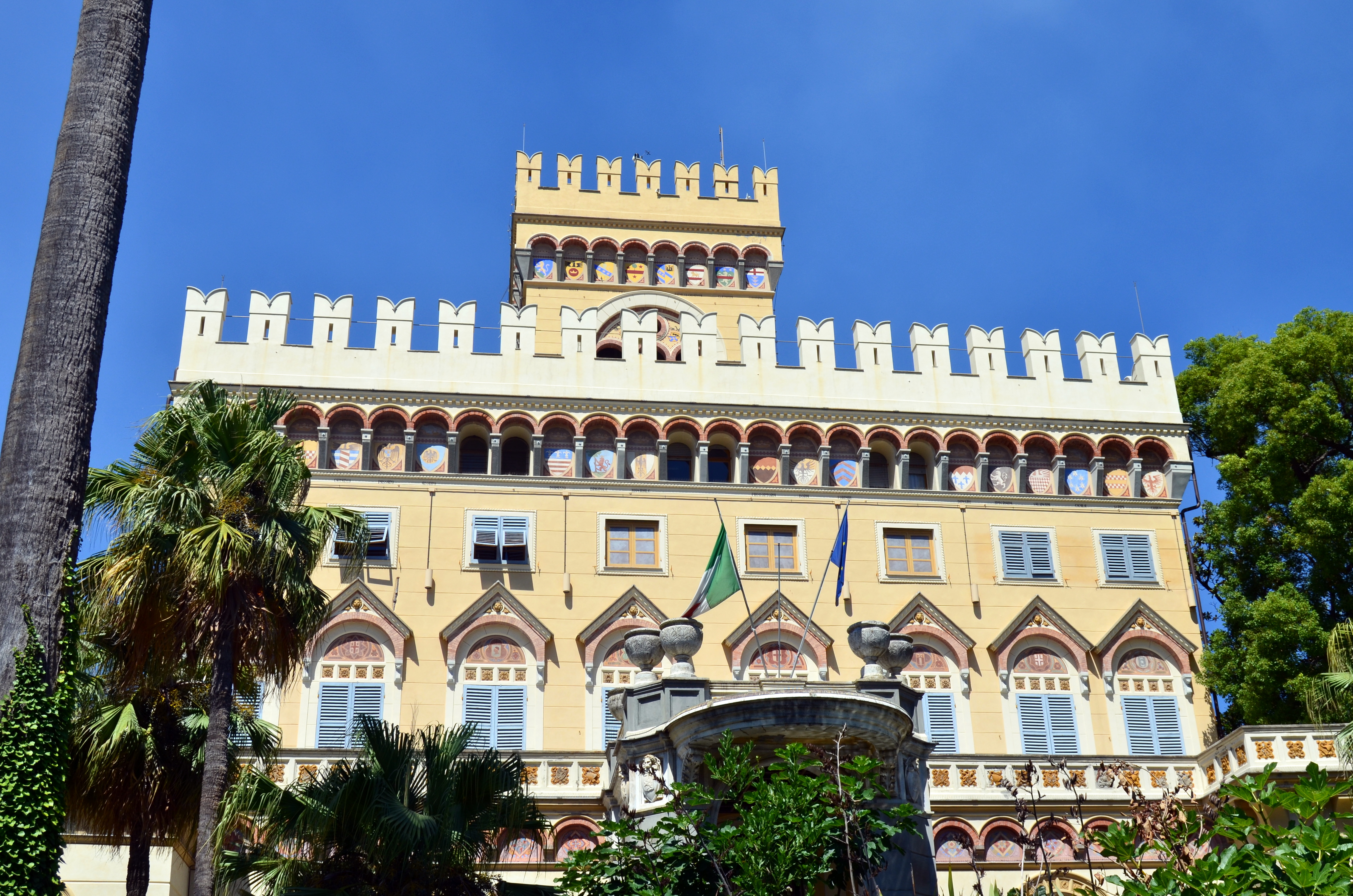 Villa Negrotto Cambiaso nel parco comunale di Arenzano