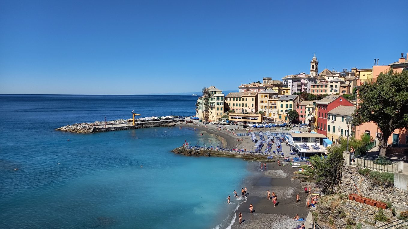 Panorama di Bogliasco in Liguria
