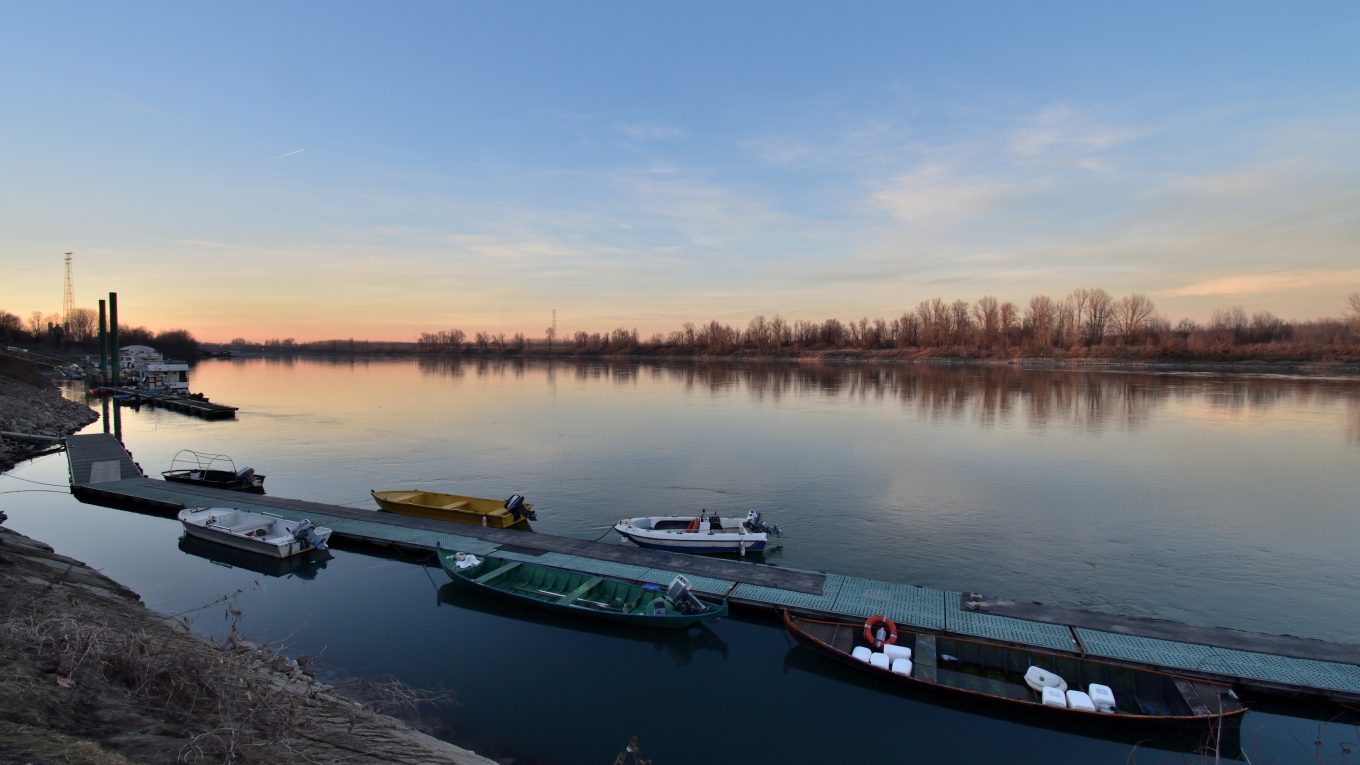 Il fiume Po a Boretto