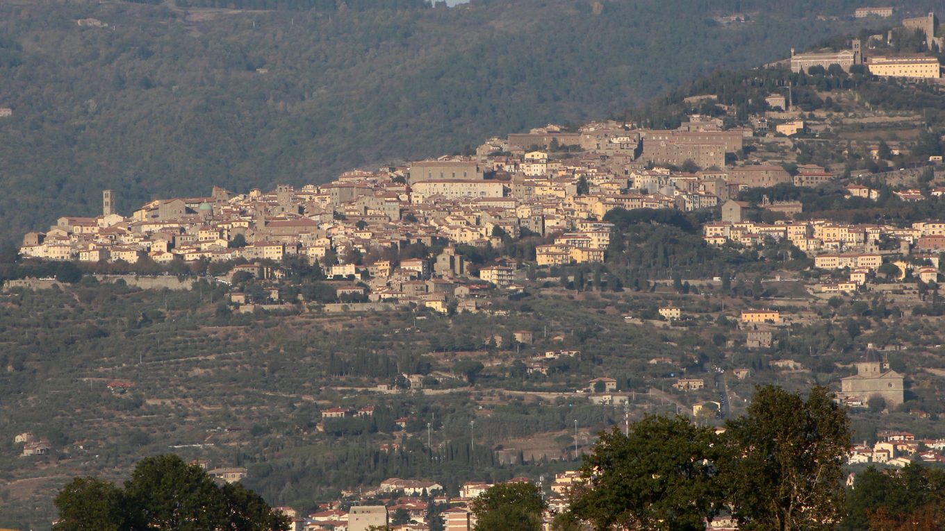 Panorama di Cortona in Toscana