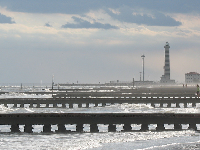Faro e moli a Jesolo