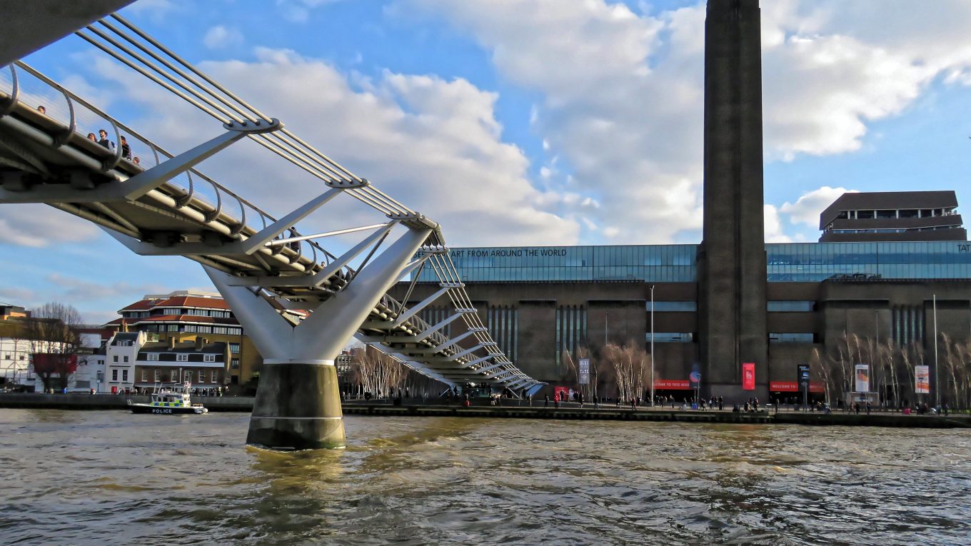 Tate Modern e Millennium Bridge a Londra