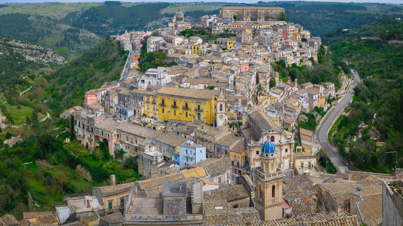 Panorama di Ragusa Ibla in Sicilia