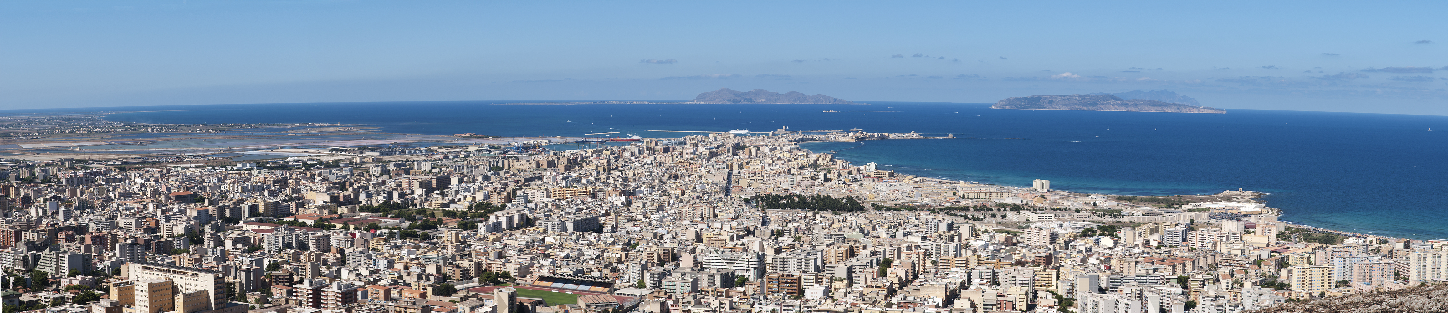 Panorama di Trapani in Sicilia