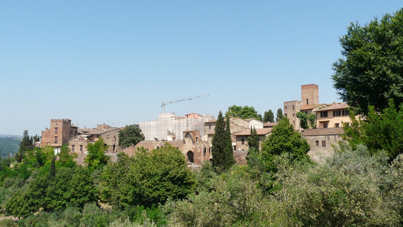 Panorama di Certaldo Alto in Toscana