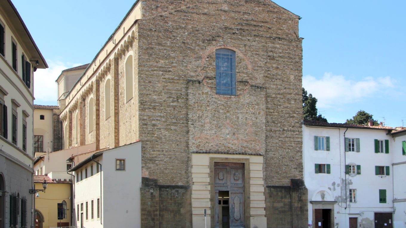 Piazza del Carmine a Firenze con la chiesa del Carmine