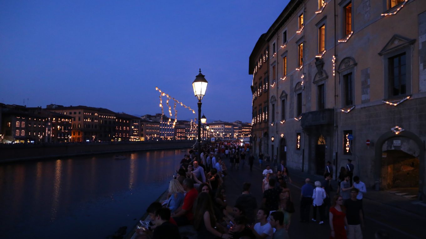 Luminara di San Ranieri sui Lungarni di Pisa