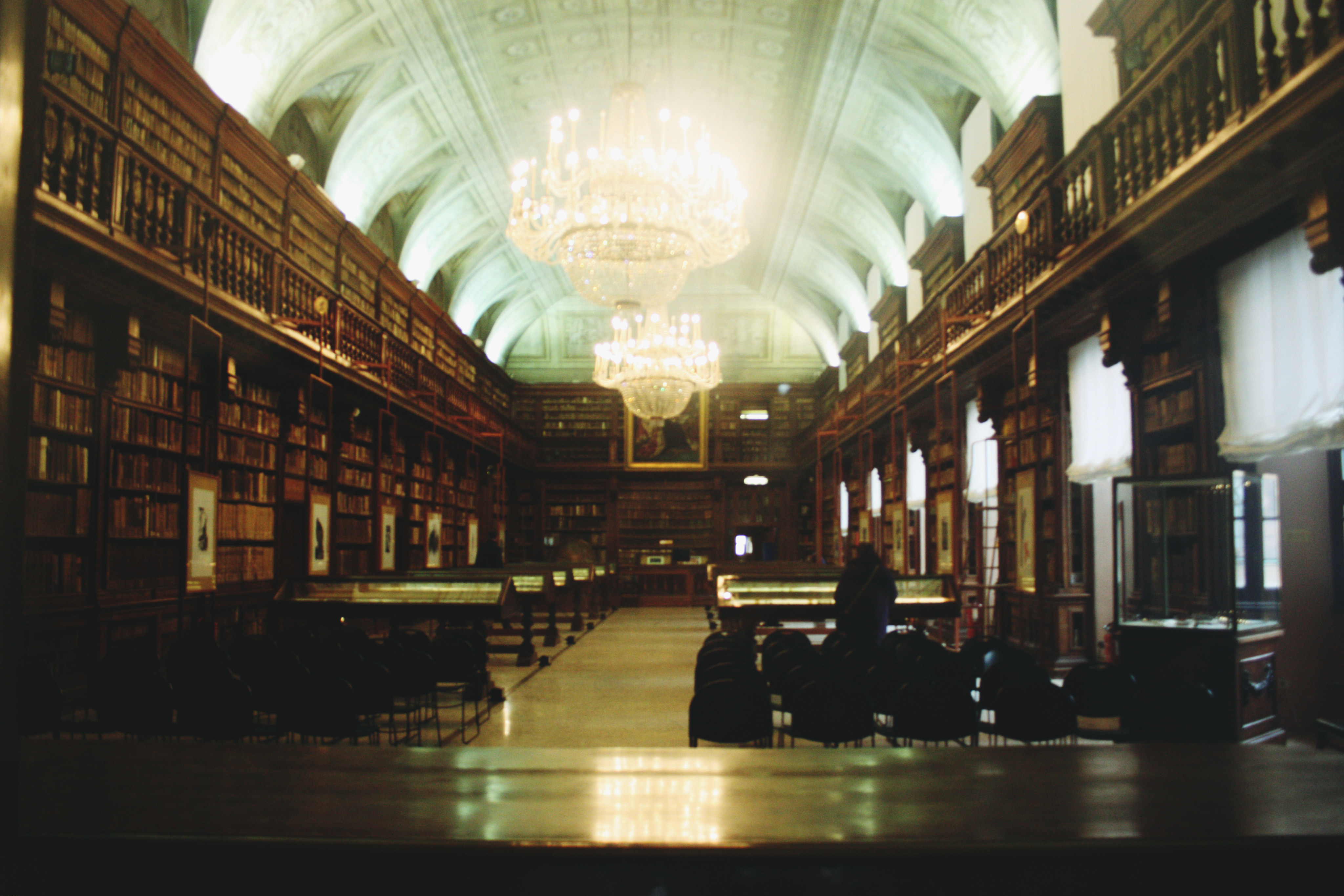 Sala della Biblioteca Braidense nel Palazzo di Brera a Milano