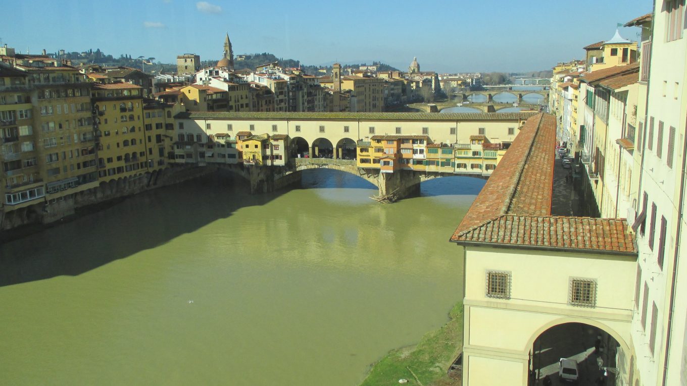 Ponte Vecchio dagli Uffizi con il Corridoio Vasariano
