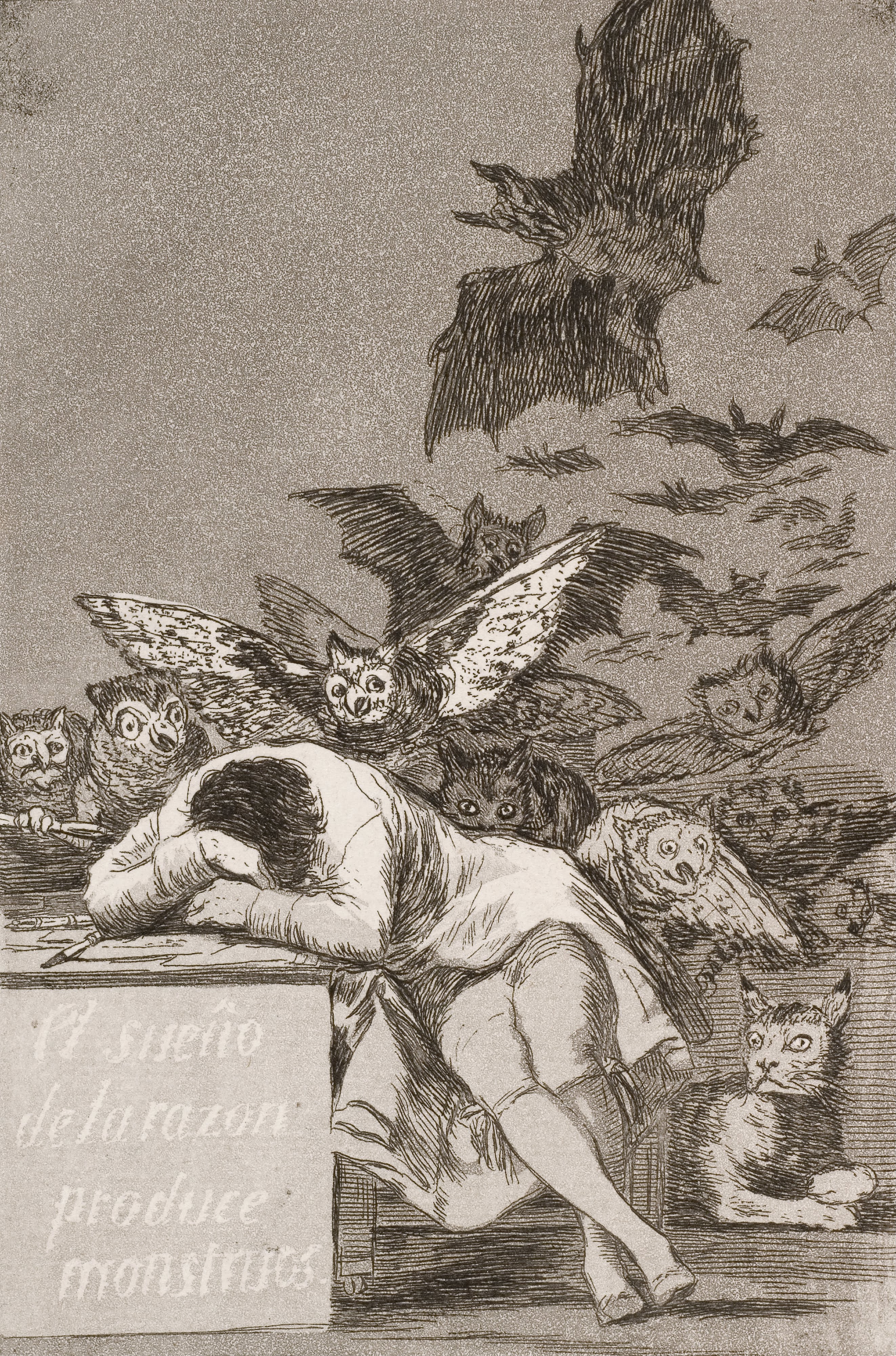 Incisione di Francisco Goya Il sonno della ragione genera mostri