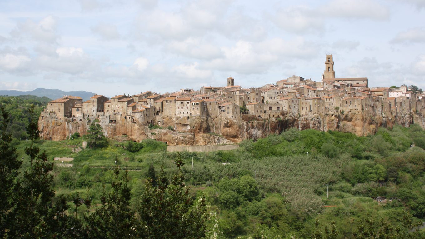Panorama di Pitigliano in Toscana