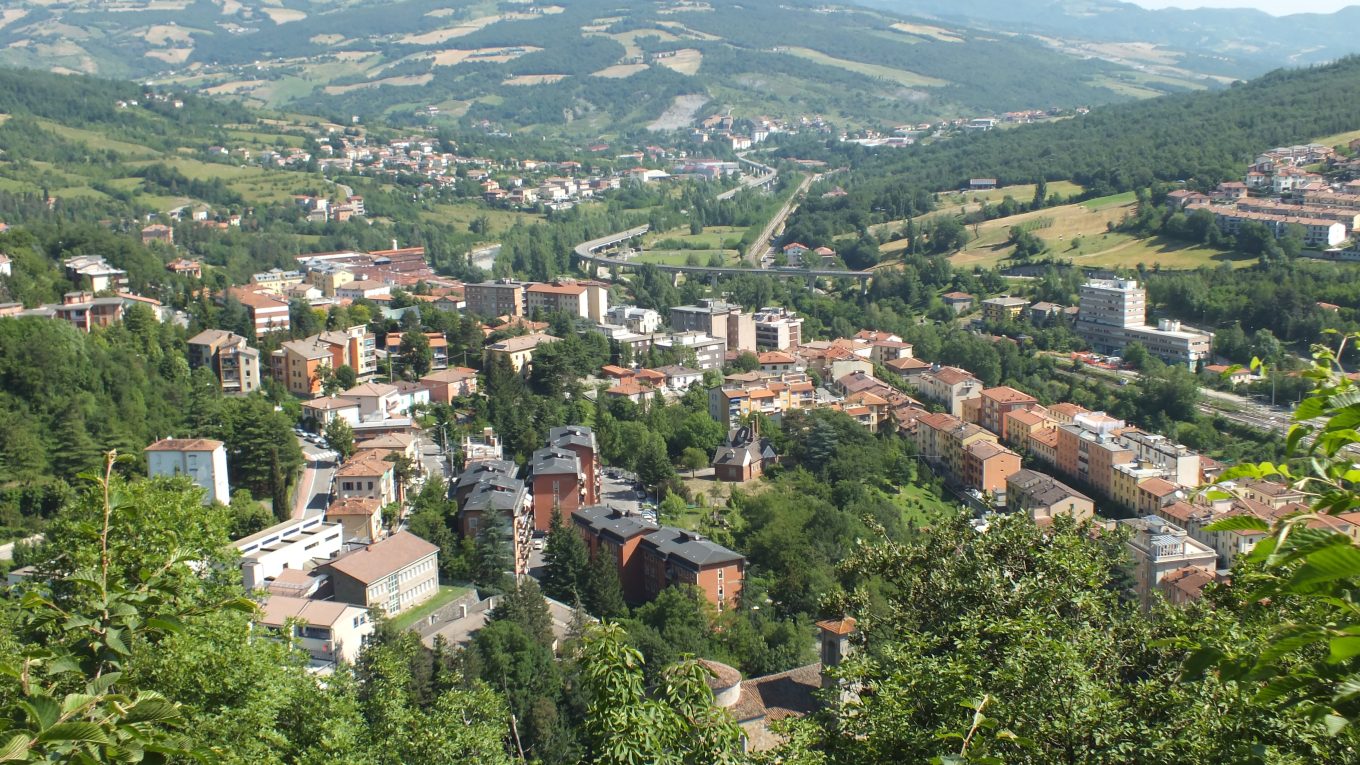 Panorama di Porretta Terme dal Monte della Croce