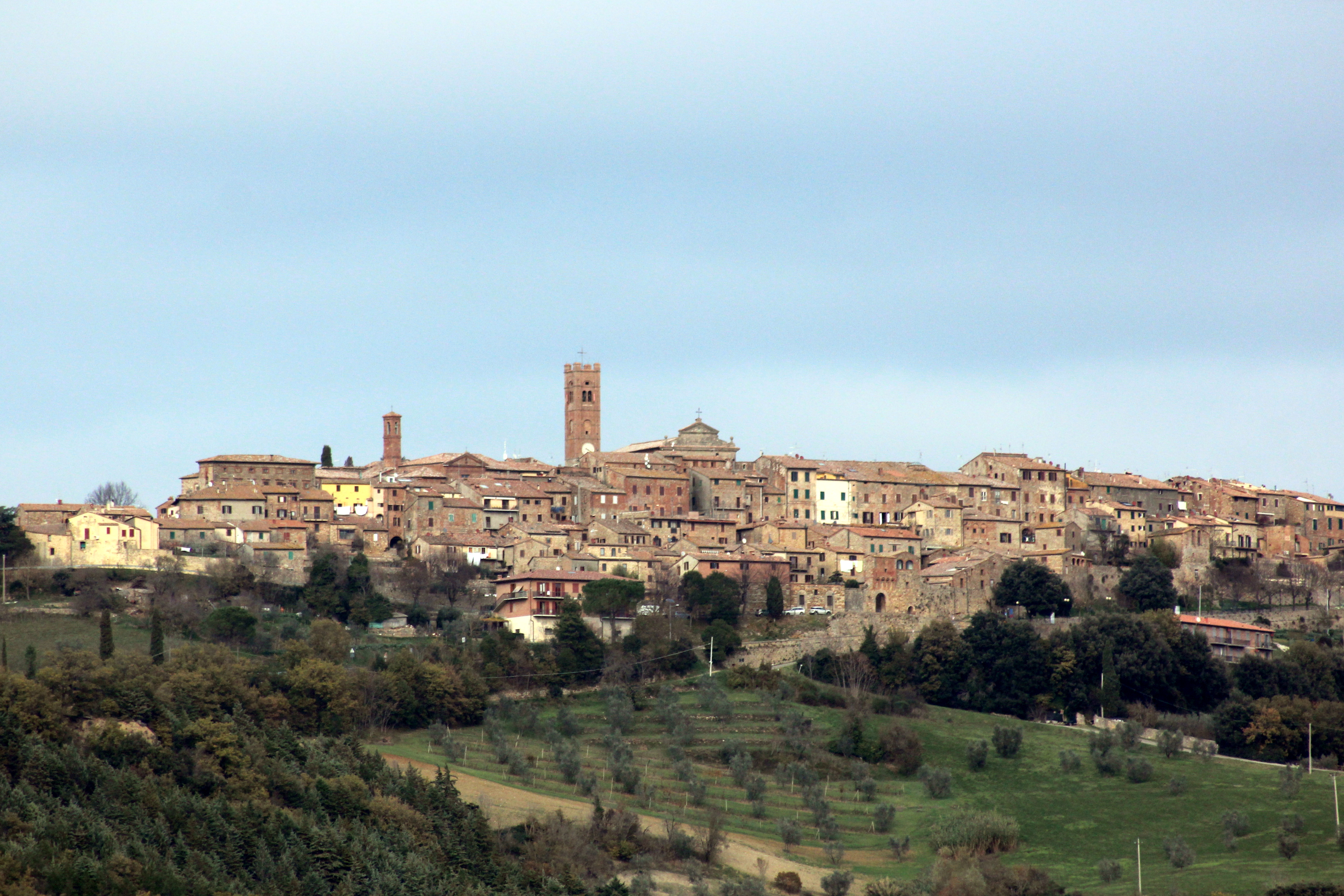 Borgo di Radicondoli visto dalla campagna