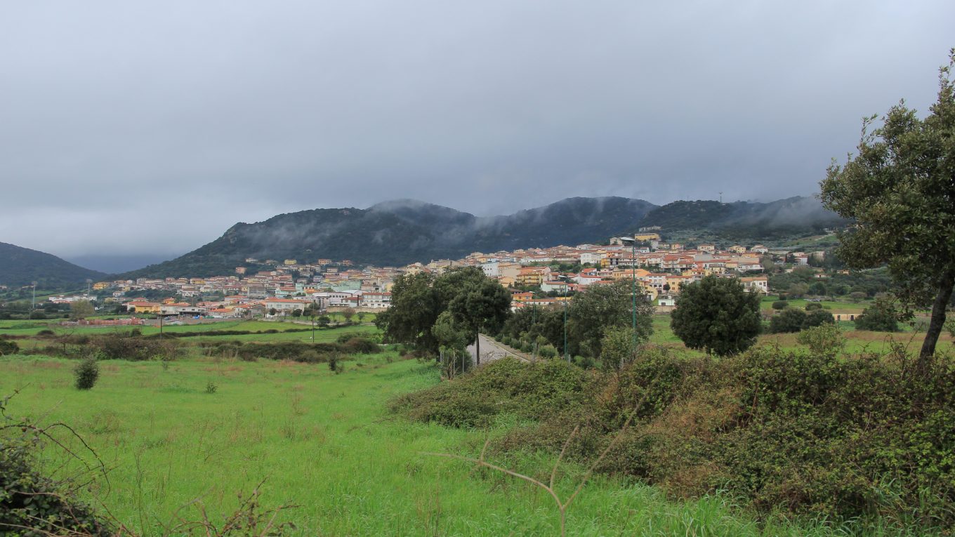 Panorama di Berchidda in Sardegna