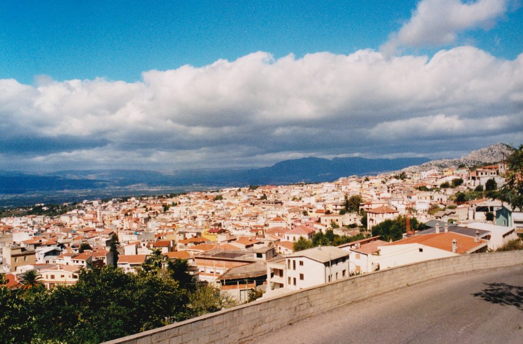 Panorama di Dorgali in Sardegna
