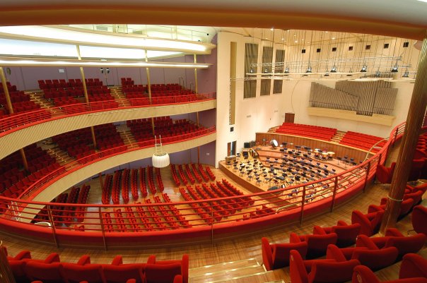 Interno dell'Auditorium Rai Arturo Toscanini a Torino