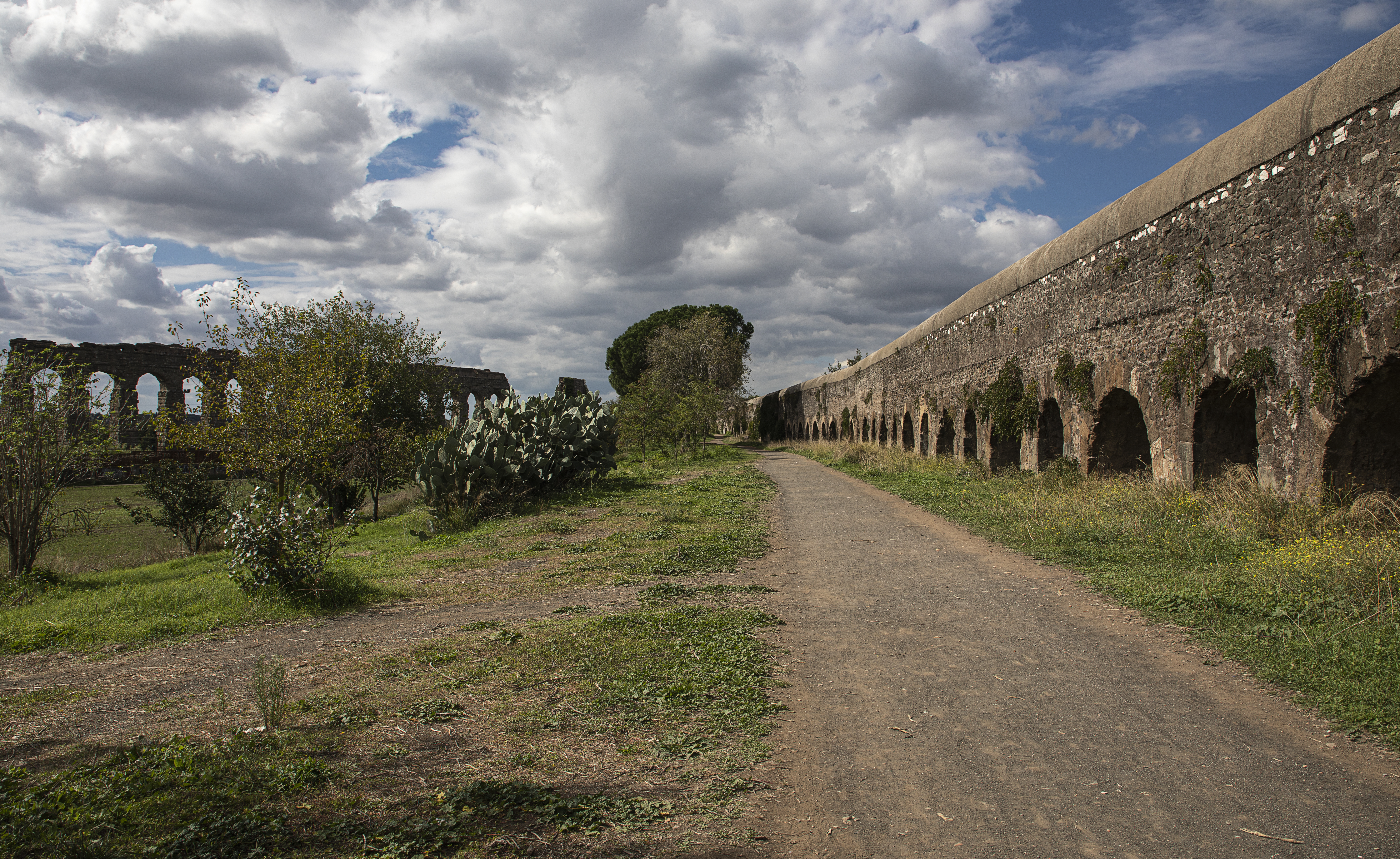 Acquedotti romani nel Parco degli Acquedotti a Roma