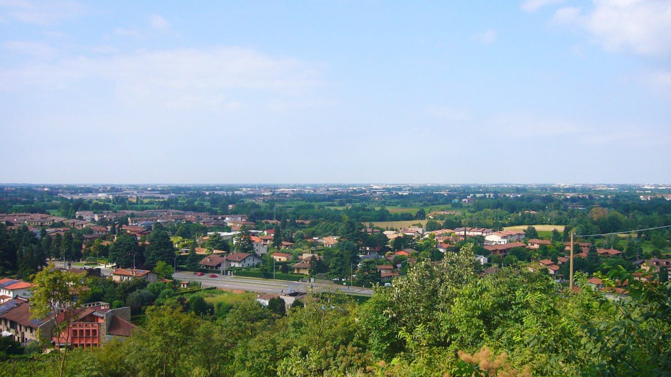 Pianura bresciana vista da Marze a Cellatica